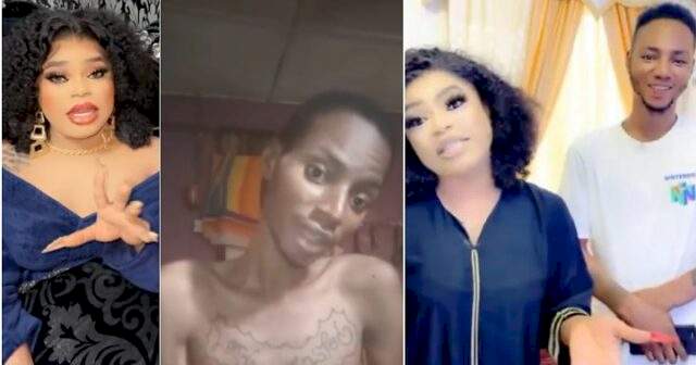 'I never forced you to do it' - Bobrisky reacts as fan who drew tattoo of him says he has been suffering ailment (Video)