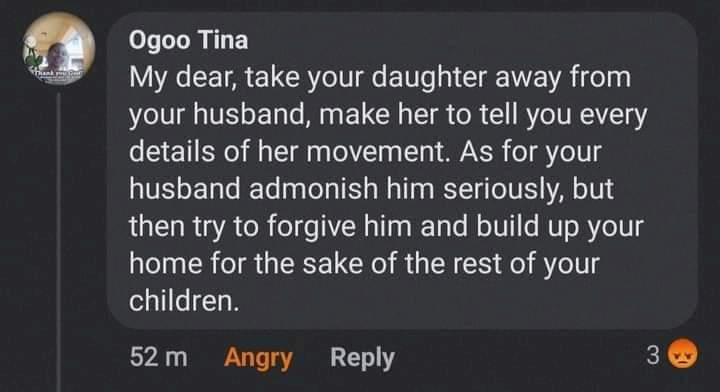 Nigerian women in a mum group give shocking advice to a wife who asked what to do after her husband raped her daughter