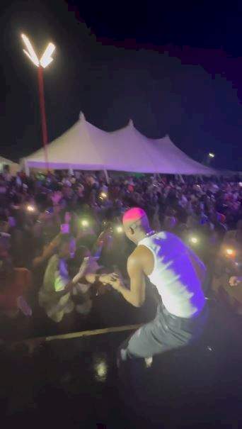 'If na boy do am to girl now na problem' - Reactions as lady tries to fondle Ruger's manhood during performance in Rwanda (Video)
