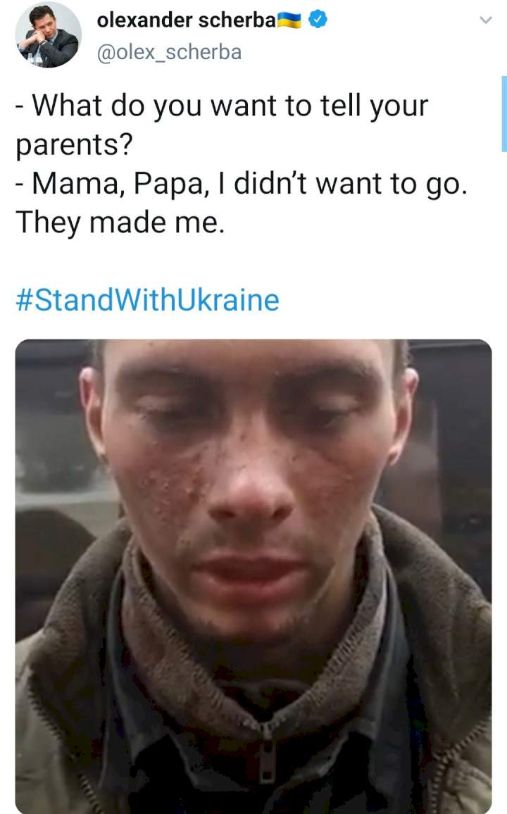 'Mama, papa, I didn't want to go. They made me.' Russian soldier captured in Ukraine says in message to his parents (video)