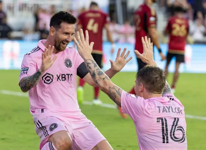 Inter Miami's Lionel Messi and Robert Taylor - Image from Miami Herald