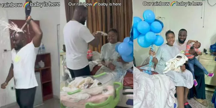 Man makes it rain money on his wife as she delivers a baby boy after pregnancy loss [Video]
