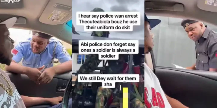 "We are waiting for you to arrest Cute Abiola" - Nigerian Soldier dares Police (Video)