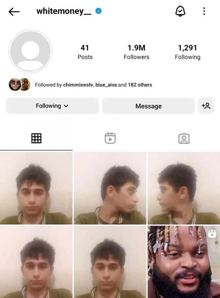 BBN star, Whitemoney's Instagram account hacked