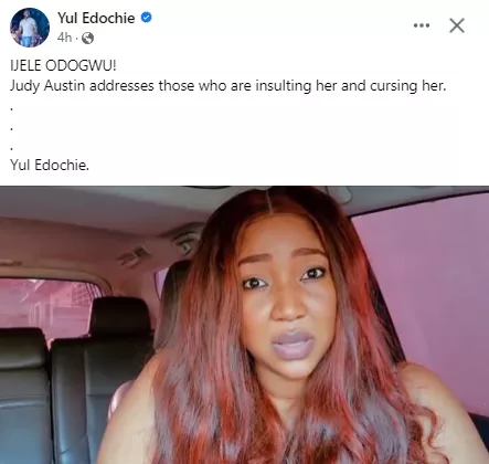 I have nothing against you. I love you - Judy Austin addresses online trolls, shares video on Yul Edochie