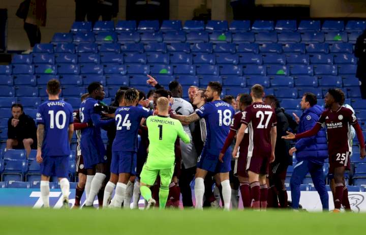 EPL take decision on deducting points from Chelsea after Leicester City brawl