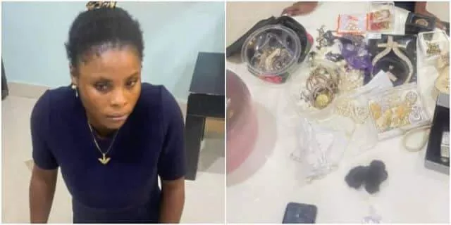 Newly hired maid caught attempting to flee with employer's 4 million naira jewelry collection