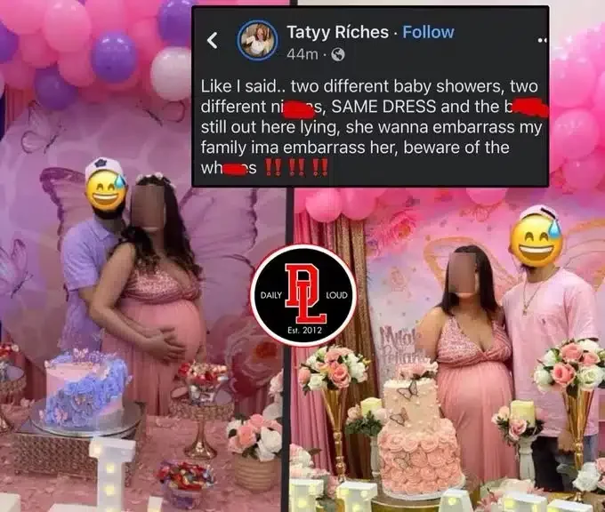 'She wants to embarrass my family' - Pregnant woman exposed for having two baby showers with two different men