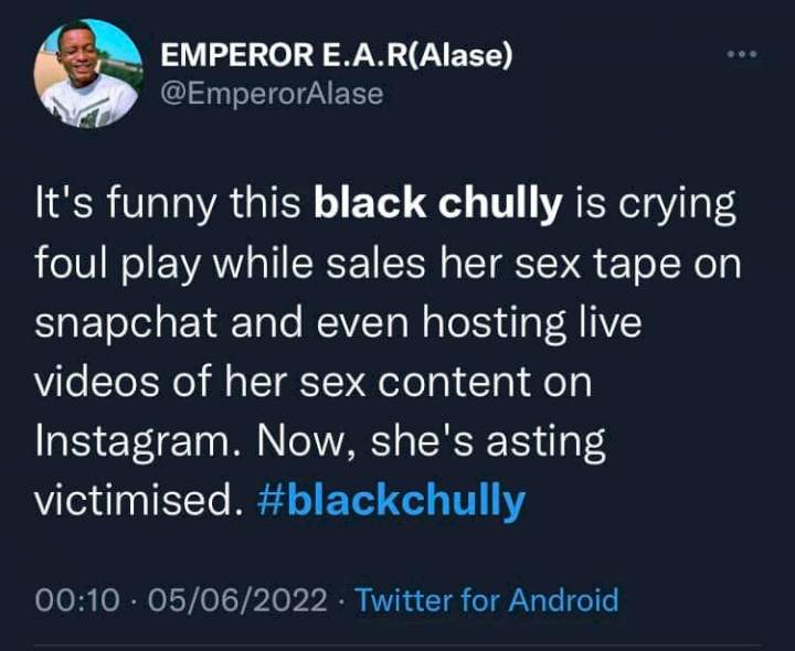 Nigerian TikTok star Black Chully called out for allegedly 'lying about not knowing how her sex tape got leaked; she has been 'hosting live videos' of her sex content on Instagram since 2020