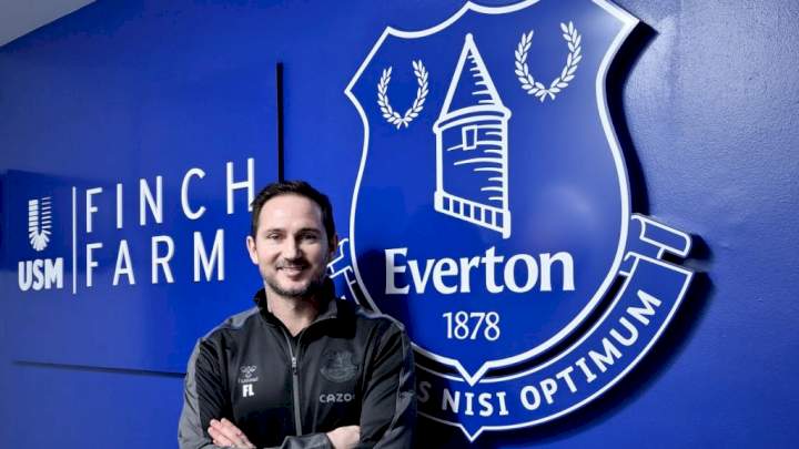 Frank Lampard reacts to appointment as Everton's new manager