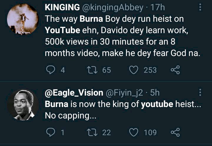 “500K views in 30 minutes, big fraud” – Burna Boy dragged for buying fake Youtube views