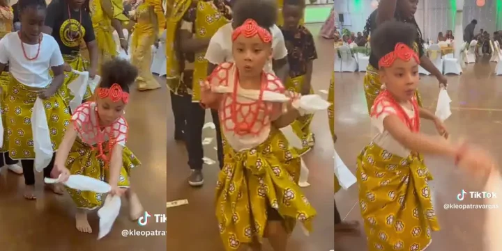 'She gave me goosebumps - Talented girl wows crowd, gets sprayed with dollars as she shows off traditional Igbo dance (Video)