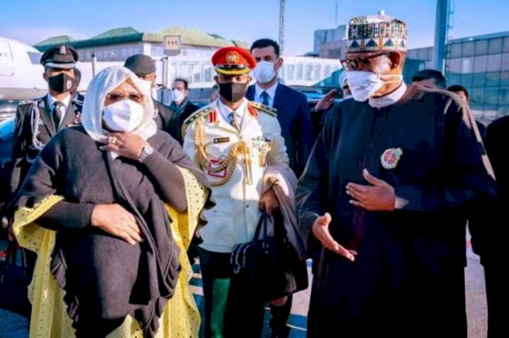 Aisha Buhari finally reacts to reports that she is pregnant for husband