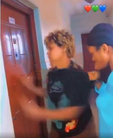 Lady walks into birthday surprise after receiving location of cheating boyfriend (Video)