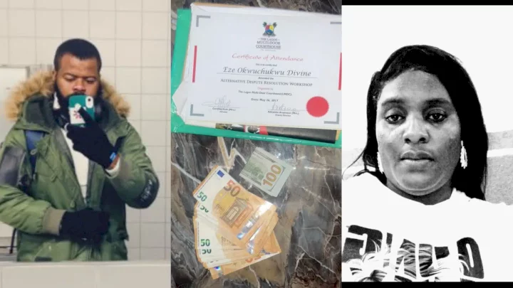 Man celebrates lady for returning over N1M in foreign currencies and other valuables he forgot at her restaurant