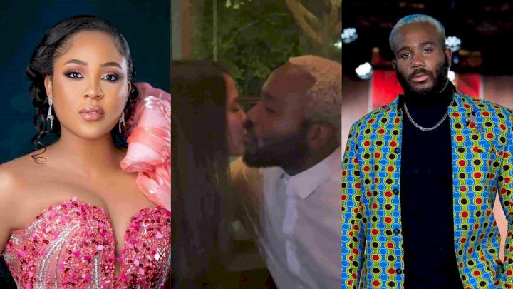 "Justice for Erica" - Netizens react as Kiddwaya is spotted kissing white fiancée (Video)