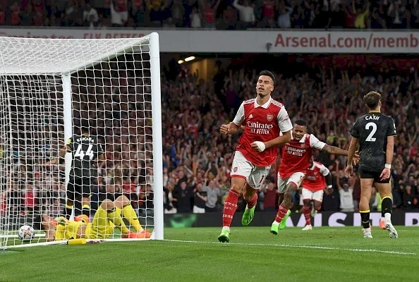 Gabriel Martinelli scored Arsenal's winning goal in last night's win over Aston Villa (Picture: Getty)