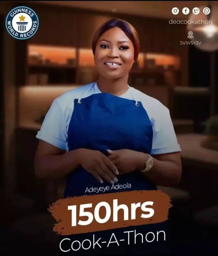 Jubilation as Ondo chef breaks Hilda Baci's record, cooks for 150 hours (Video)