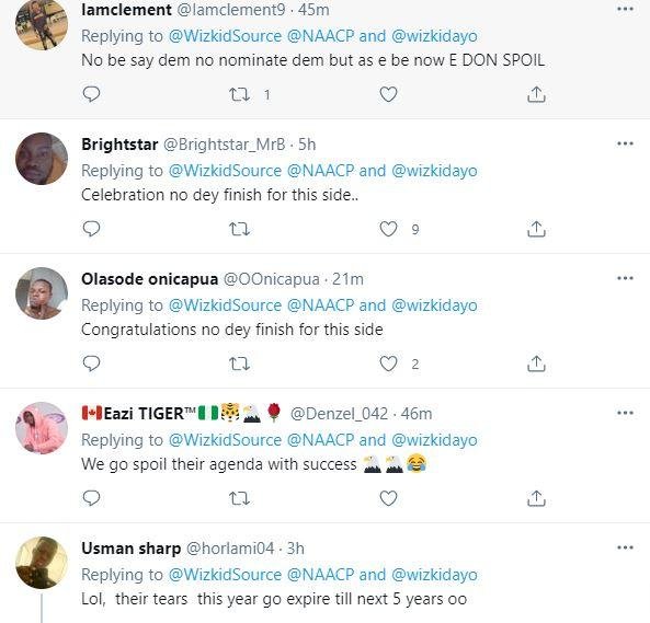 “Wizzy wan wound us with awards this year” – Reactions as Wizkid wins NAACP Image Award