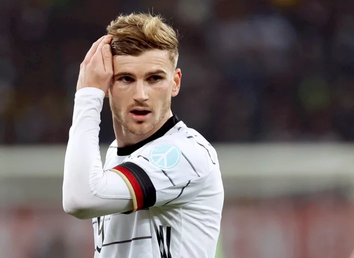 Soccer Football - International Friendly - Germany v Israel - PreZero Arena, Sinsheim, Germany - March 26, 2022 Germany's Timo Werner reacts REUTERS/Heiko Becker