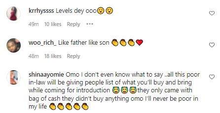 'Like father like son' - Reactions as Davido's dad hands out bags of money to inlaws of Shina Rambo (Video)