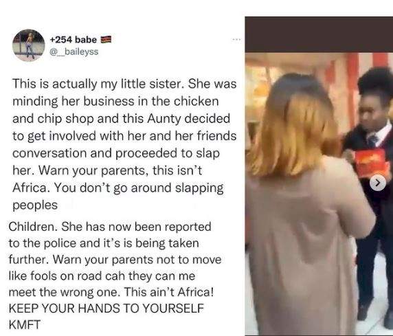 'Warn your parents not to move like fools, this isn't Africa' - Lady reacts to sister's fight with woman in UK (Video)